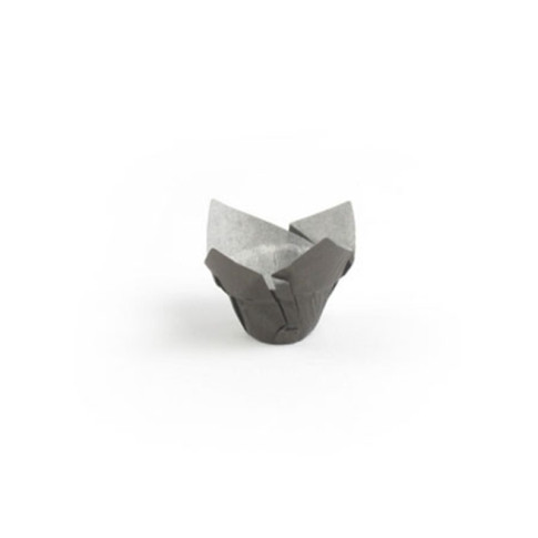 Caissette de cuisson forme tulipe en papier noir ingraissable