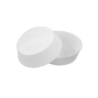 Caissette papier de cuisson ronde blanche siliconée   H32mm