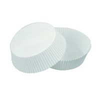 Caissette papier de cuisson ronde blanche siliconée   H36mm