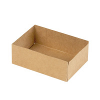 Boite pâtissière carton brun sans couvercle  160x120mm H50mm