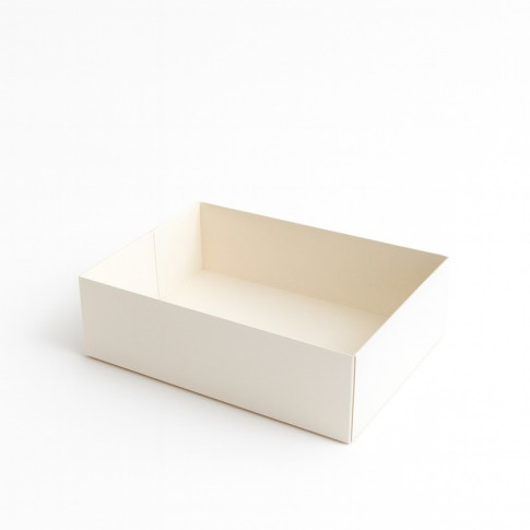 Boîte pâtissière carton blanc sans couvercle 180x120mm H50mm