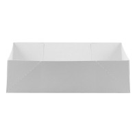 Boîte pâtissière carton blanc sans couvercle 220x140mm H50mm