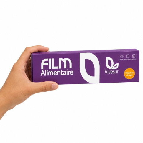 Film alimentaire PVC 300M en boite distributrice 345x90mm H90mm