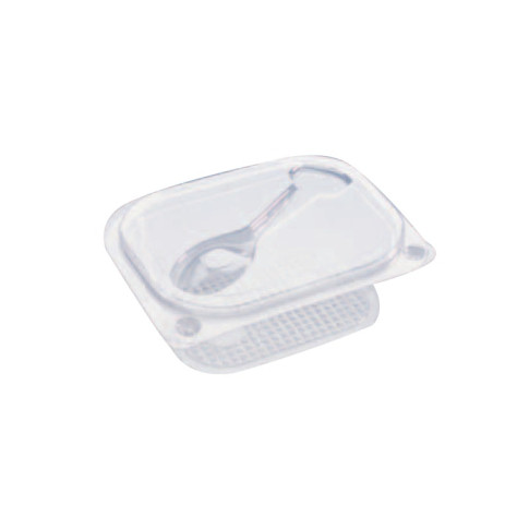 Boîte transparente avec espace pour spork 135x105mm H50mm 520ml