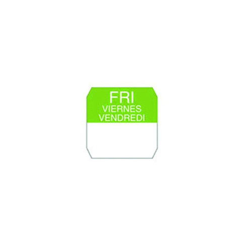 Rouleau étiquette verte vendredi  25x25mm