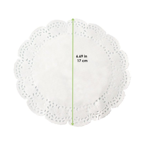 Dentelle papier blanc ronde