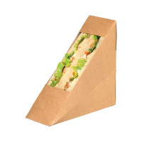 Triangle sandwich kraft simple à fenêtre  53x87mm H175mm