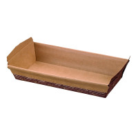 Moule cuisson carton micro-cannelé brun 200x120mm H40mm