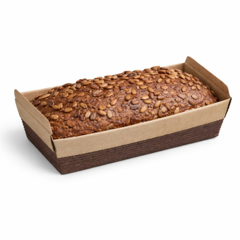 Moule cuisson carton micro-cannelé brun 200x120mm H40mm