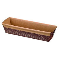 Moule cuisson carton micro-cannelé brun 220x80mm H48mm