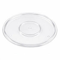 Couvercle transparent plat et rond en plastique PS  H2mm