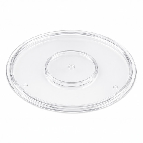 Couvercle transparent plat et rond en plastique PS  H2mm