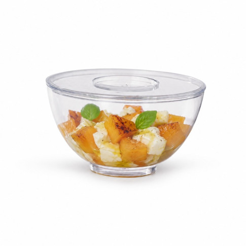 Couvercle transparent plat et rond en plastique PS  H2mm