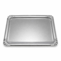 Plateau carton double face or intérieur argent extérieur  280x190mm