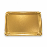 Plateau carton double face blanc intérieur/or extérieur 190x280mm