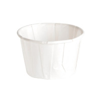 Pot papier plissé blanc avec Boite distributrice   H35mm 60ml
