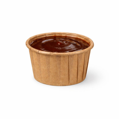 Pot papier plissé kraft avec Boite distributrice   H35mm 60ml