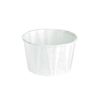Pot papier plissé blanc   H26mm 75ml