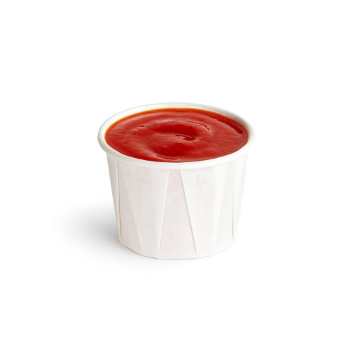 Pot papier plissé blanc   H26mm 75ml