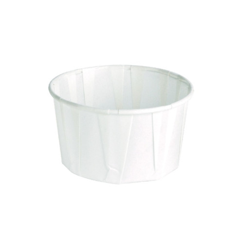 Pot papier plissé blanc  H40mm 95ml
