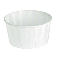 Pot papier plissé blanc  H42mm 118ml