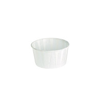 Pot papier plissé blanc avec Boite distributrice   H30mm 120ml