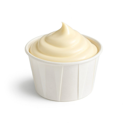 Pot papier plissé blanc avec Boite distributrice   H30mm 120ml