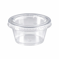 Pot plastique PET transparent  H33mm 100ml