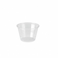 Pot plastique PET transparent   H44mm 120ml