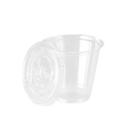 Pot plastique PET transparent  H68mm 150ml