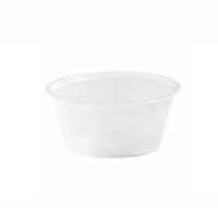 Pot plastique PS translucide rond   H32mm 80ml