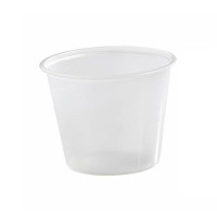 Pot plastique PS translucide rond   H59mm 150ml