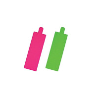 Rectangle carton double face anis/fushia 130x45mm