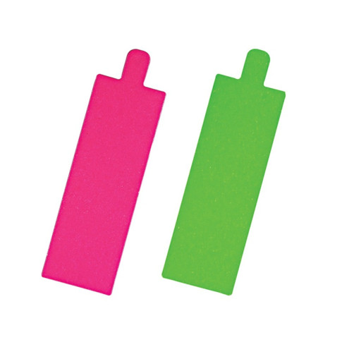 Rectangle carton double face anis/fushia 130x45mm