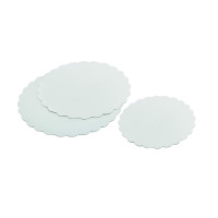Rond festonné carton blanc