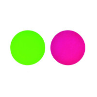 Rond carton double face anis/fushia