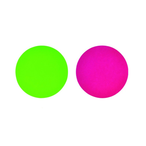 Rond carton double face anis/fushia
