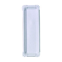 Assiette rectangulaire en carton recyclé blanc  230x80mm