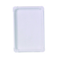 Assiette rectangulaire en carton blanc 260x180mm