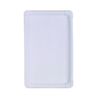 Assiette rectangulaire en carton recyclé blanc  330x190mm