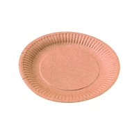Assiette ronde en carton brun   H11mm