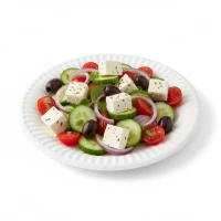 Assiette ronde en carton blanc   H20mm