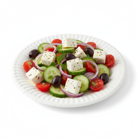 Assiette ronde en carton blanc   H20mm