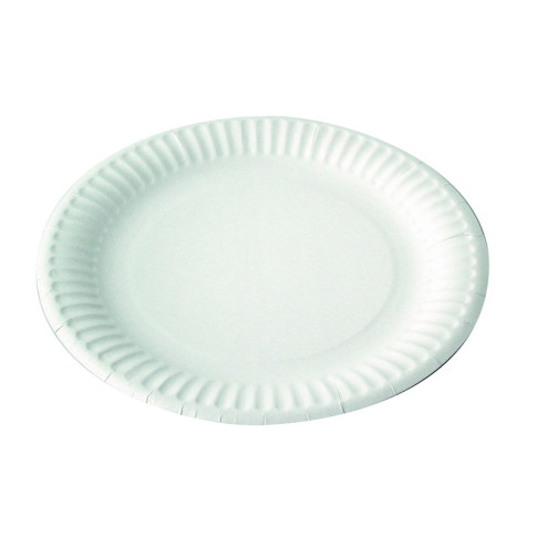 Assiette ronde en carton blanc   H25mm