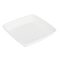 Saladier carré blanc en pulpe  235x235mm H28mm 1000ml