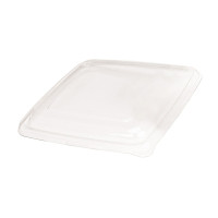 Couvercle plat transparent en plastique PET   H28mm