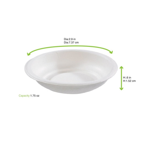 Coupelle pulpe ronde blanche   H15mm