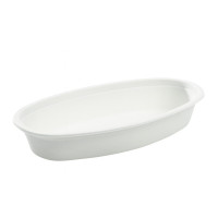 Saladier blanc ovale en pulpe  230x140mm H50mm 700ml