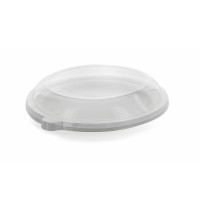 Couvercle plat transparent en plastique PET   H25mm