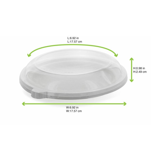 Couvercle plat transparent en plastique PET   H25mm